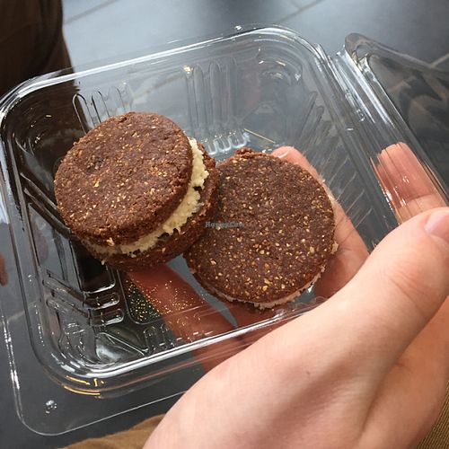 coconut cream and oats cookies  at Juice Warrior in Edinburgh