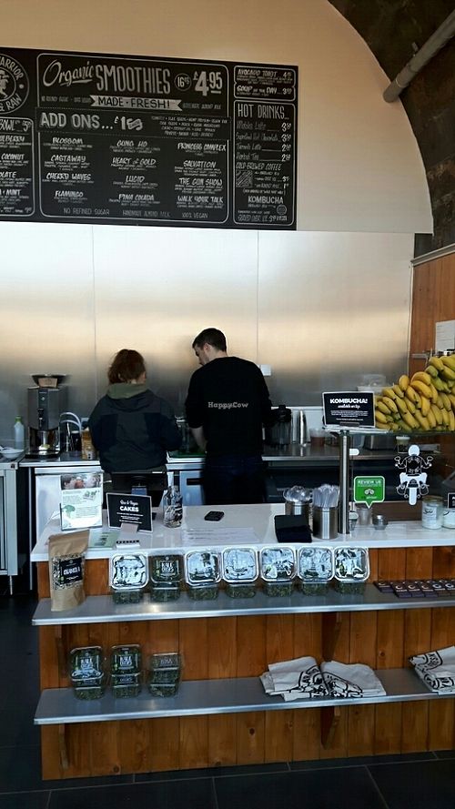counter  at Juice Warrior in Edinburgh