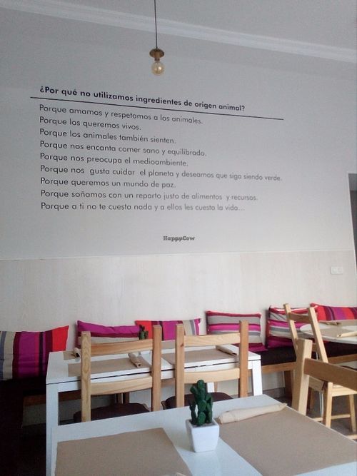 Wall with their mission statement at Nomit in Valencia