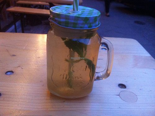 Ice tea... too much sugar for my liking though  at Soya in Berlin