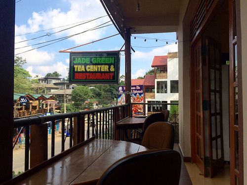 balcony seating  at Jade Green Tea Centre & Restaurant in Ella