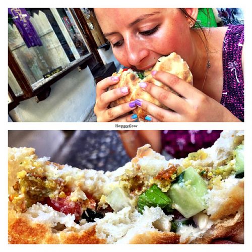 the 'small' sandwich.  at Falafel in Sarajevo