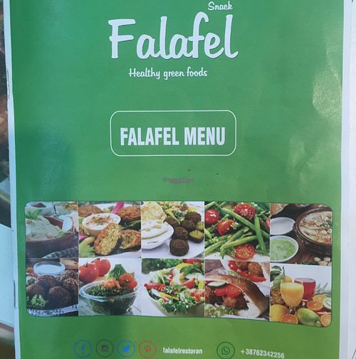 menu at Falafel in Sarajevo