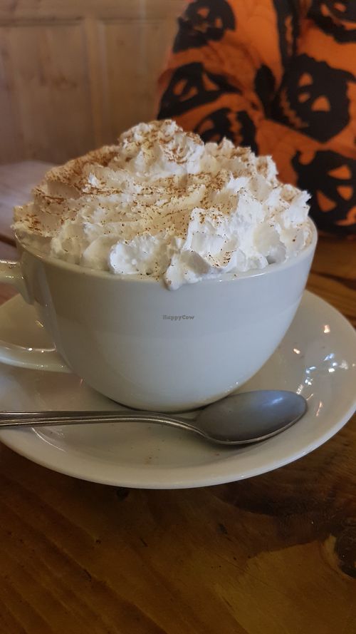 Pumpkin spiced latte at Super Natural Newcastle in Newcastle Upon Tyne