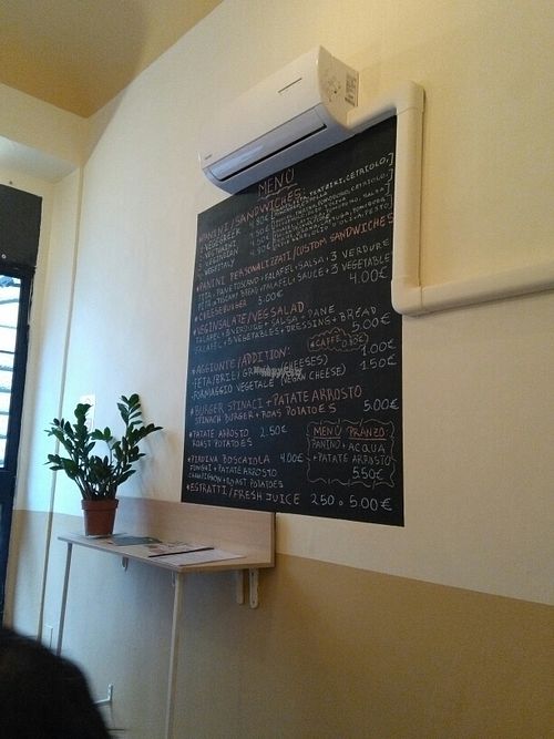 The Menu at Vegelicious in Florence