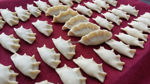 Pierogi at Zarcie Mamuski in Warsaw