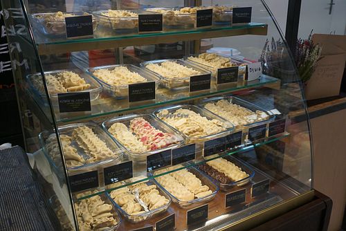 Pierogis assortment: so many vegan options!♥️ at Zarcie Mamuski in Warsaw