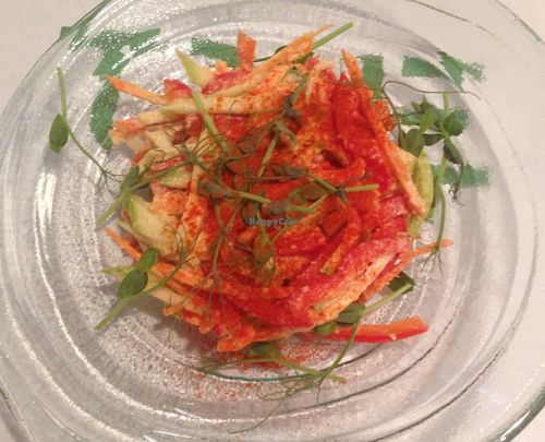 Delicious salad made of carrot, squash and bell pepper at True in Odessa
