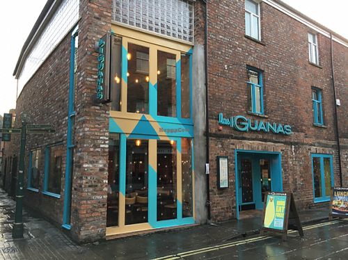 outside  at Las Iguanas in York