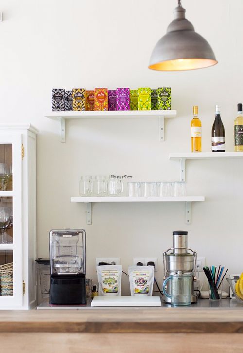 Serving fresh juices, smoothies, tea and wine. All organic! at Gioia Plant-Based Cuisine in Marbella