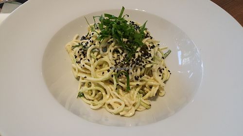 Raw Asian Noodles (zucchini) at Gioia Plant-Based Cuisine in Marbella