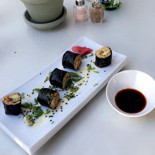 Vegan sushi at Gioia Plant-Based Cuisine in Marbella
