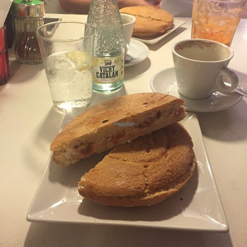 Hummus and Veg sandwich at Ideal Poble Nou in Barcelona