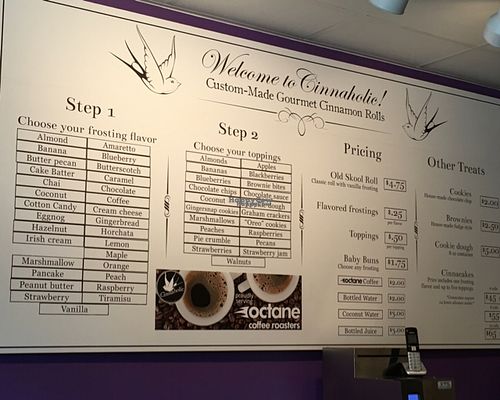 menu when you walk in! at Cinnaholic in Atlanta
