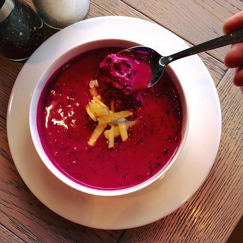 beet root soup at Przystanek Orlowo in Gdynia
