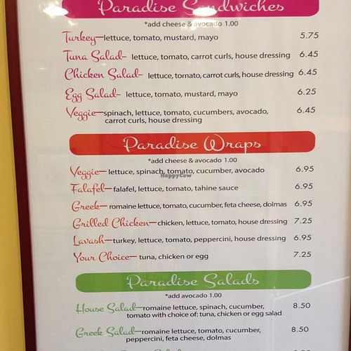 some of their food at Paradise Juice and Deli in Burbank
