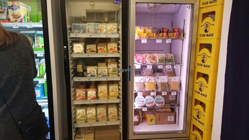 refrigerated vegan products at Vegekauppa in Tampere