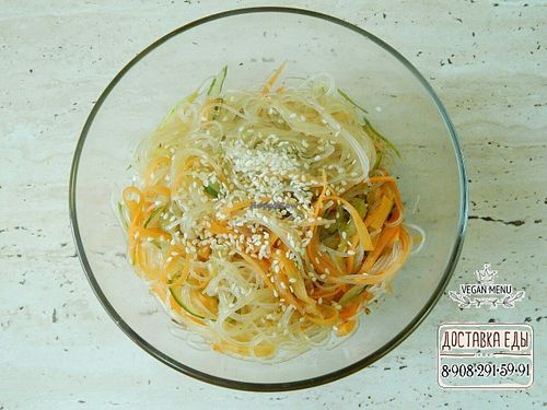 Cellophane noodles at Kukhnya Zdravogo Smisla in Veliky Novgorod