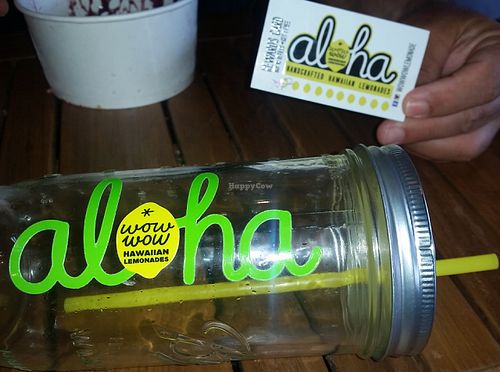 Wow wow refillable lemonade jar at Wow Wow Hawaiian Lemonade in Kihei