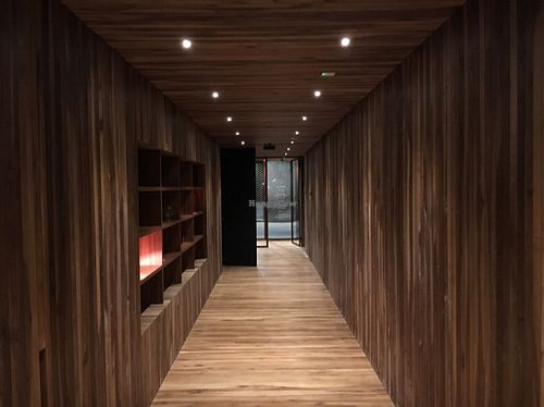 The wooden tunnel  at The Green Spot in Barcelona