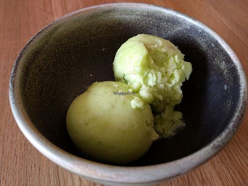 Lemon & celery sherbert at The Green Spot in Barcelona