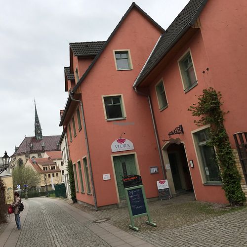 outside at VLORA Cafe & Laden im Hof in Lutherstadt Wittenberg