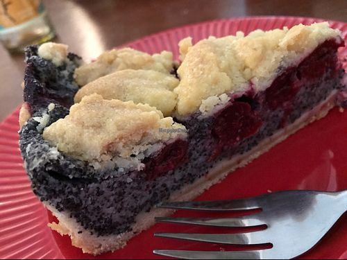 cherry & poppy seed cake at VLORA Cafe & Laden im Hof in Lutherstadt Wittenberg