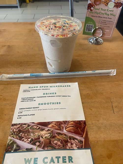 Birthday Cake Milkshake Thick and Tasty!!! 😋 Drool!  at HipCityVeg - 7th St in Washington