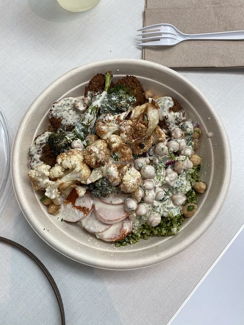 Falafel bowl   at Maoz in Garden City