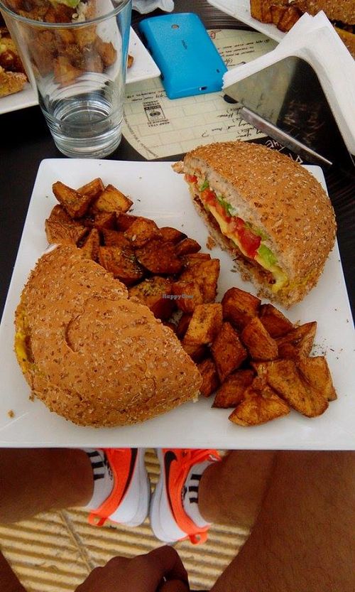 Vegan Burger at Trivoli Vegan Kafeneio in Athens