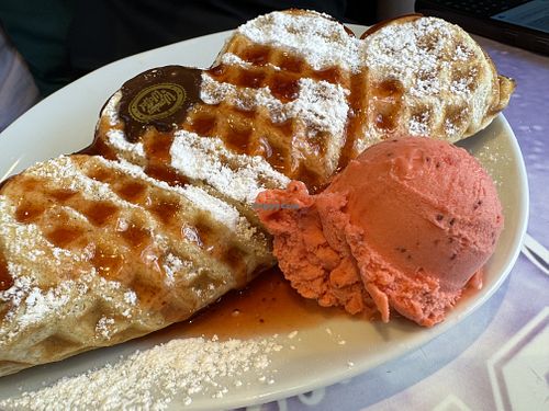 vegan menu  at Wonder Waffel in Berlin