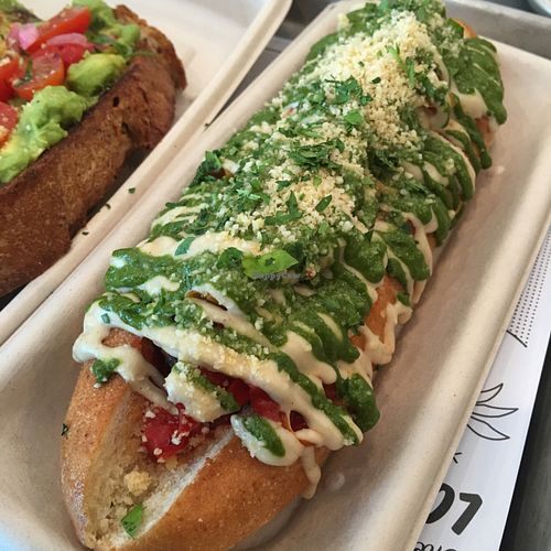 Meatball pesto sub at By Chloe in Los Angeles