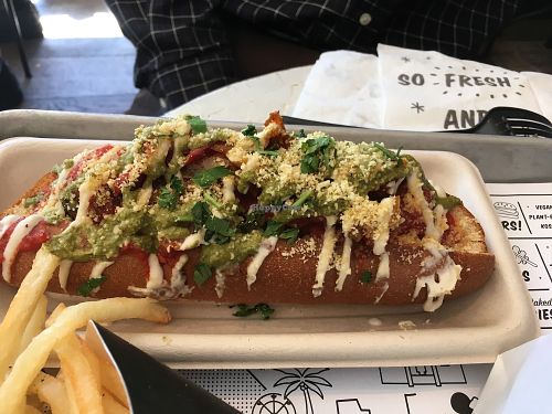 Pesto meatball sub  at By Chloe in Los Angeles