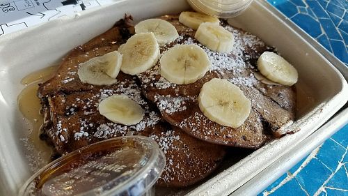 pancakes at By Chloe in Los Angeles