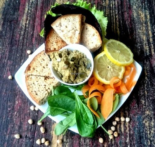 Hummus breakfast at Zaziv Vegan Bistro in Ljubljana