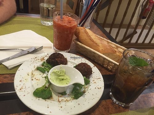 Mushroom croquetas with aioli  at Yanten Veggie Bar in Madrid