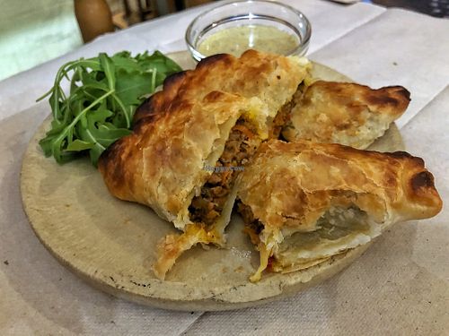 Empañadas at Yanten Veggie Bar in Madrid