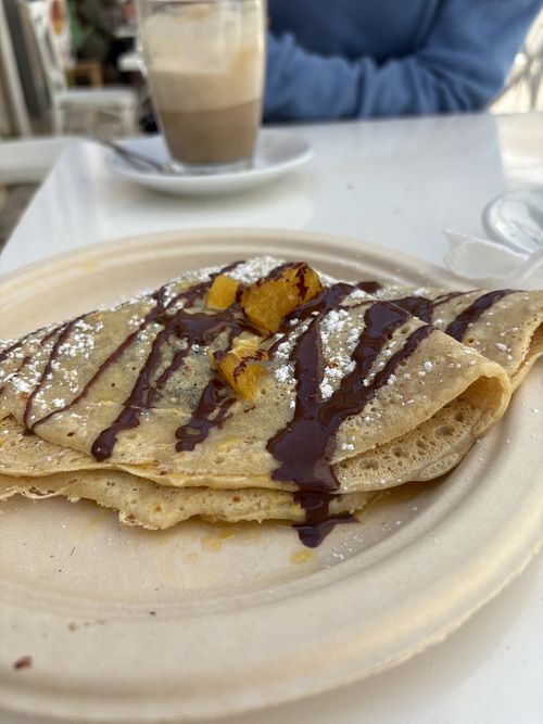 Orange chocolate crepes   at Joya Canti di Stagione in Polignano A Mare