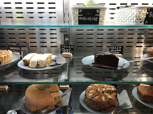 Vegan cake options  at Newton Dee Cafe in Aberdeen