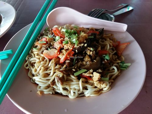 Dried mushrooms noodles at Da Jie Healthy Vegetarian Food in Simpang Ampat