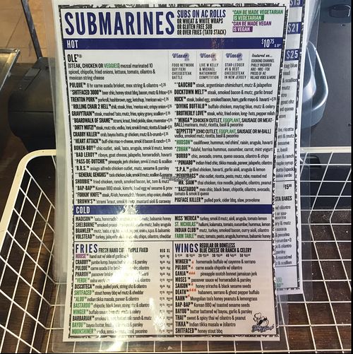 items clearly marked as vegan (ie plain French fries).  at Tony Boloney's Atlantic City in Atlantic City