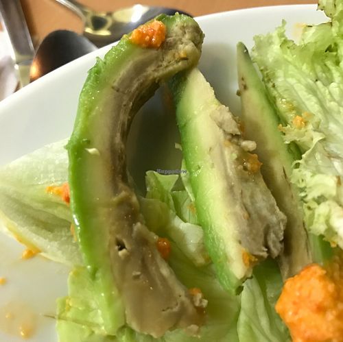 bad avocado at Loving Hut in Prague