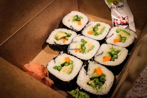 turbo pack sushi at Loving Hut in Prague