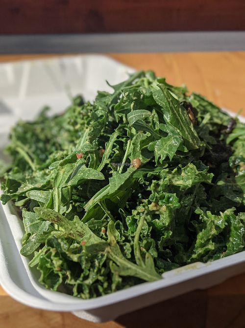 Super Kale salad. It will shock you how delicious and filling it is! at Green Table  in Santa Barbara