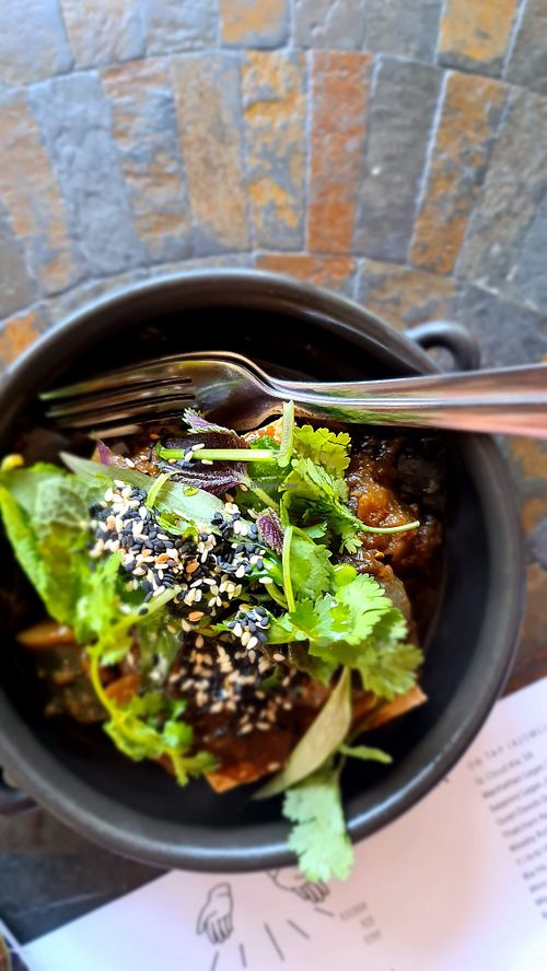 Eggplant and fried tofu at St Cloud Eating House in Hawthorn