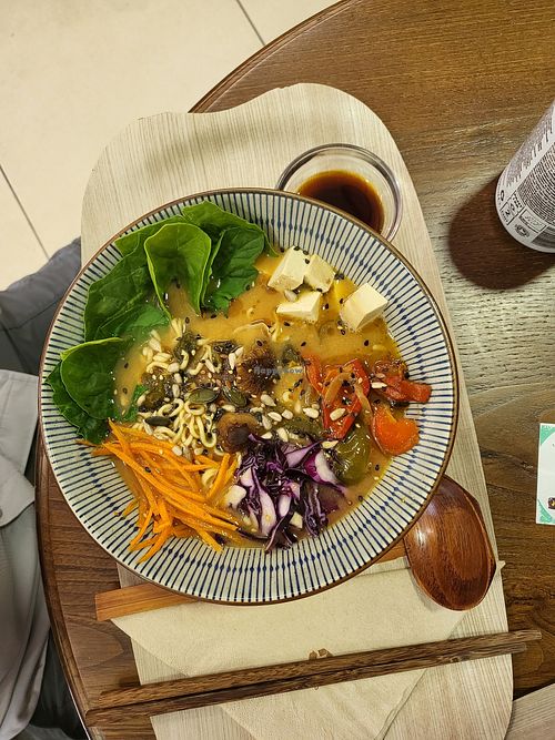 Ramen bowl at Ecoespazo Vitriol in Sarria