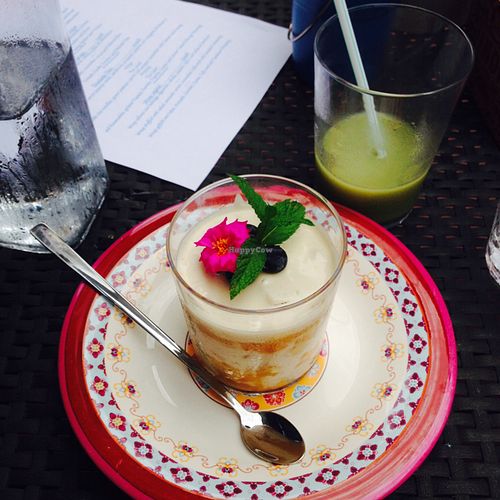 the best vegan tiramisu I ever had at Sunrise Eatery and More in Denia