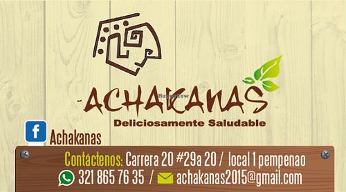 Healthy food.
Vegetarian and no vegetarian food
Snacks, ice crem and more at Achakanas in Retiro
