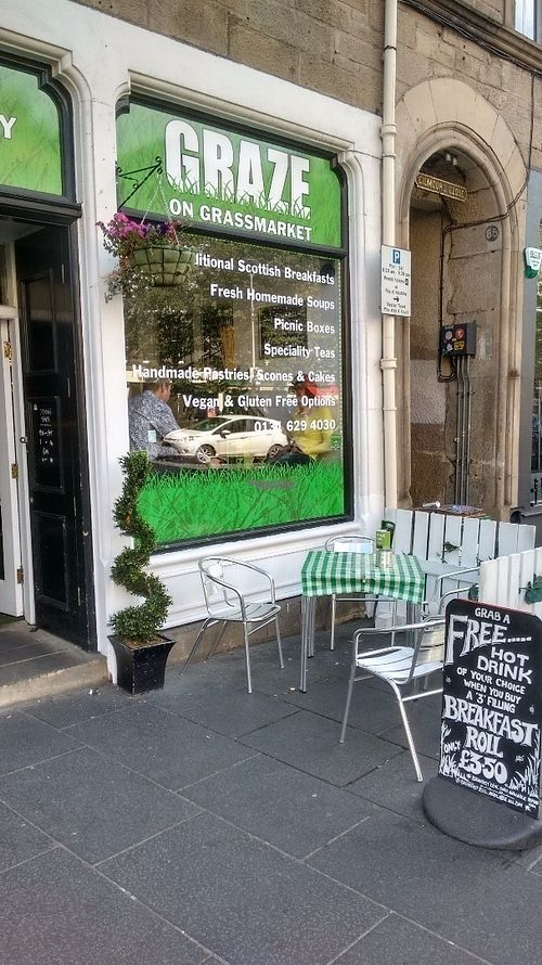 Vegan options at Graze on Grassmarket in Edinburgh