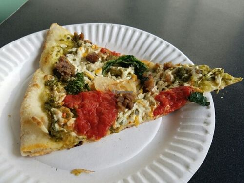 Vegan slice. at Screamer's Pizzeria - Greenpoint in Brooklyn